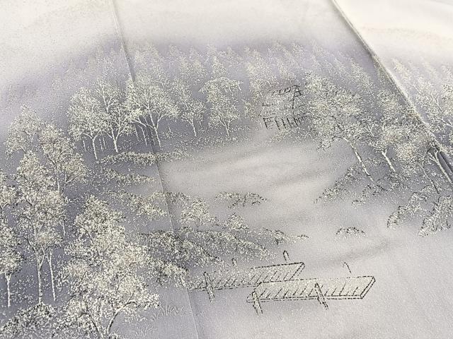 平和屋着物■訪問着 雪景色 暈し染め 正絹 逸品 BAAW3203hv