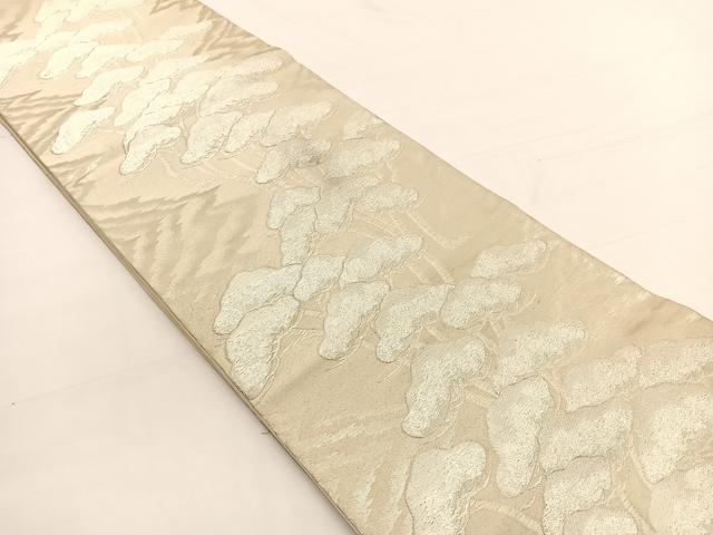 平和屋着物◎六通柄袋帯 浜松文 銀糸 正絹 逸品 BAAW327hv