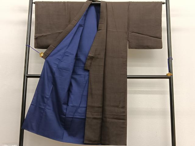 平和屋着物■男性 紬 格子 正絹 逸品 BAAW3367hv