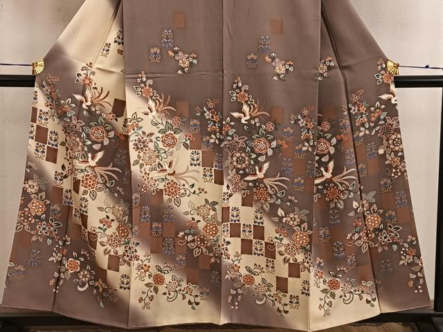 平和屋着物●訪問着 鳳凰花文 暈し染め 金彩 正絹 逸品 BAAW3442mz