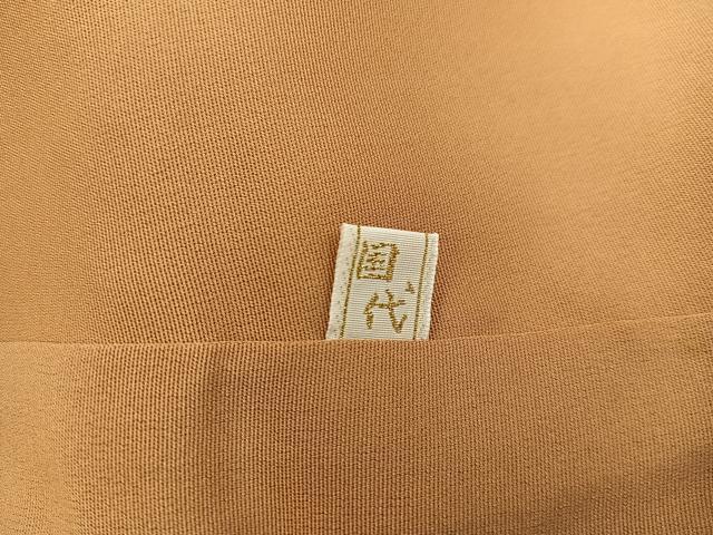 平和屋着物●豪華色留袖 七宝菊花地紋 琥珀色 正絹 逸品 BAAW3451mz