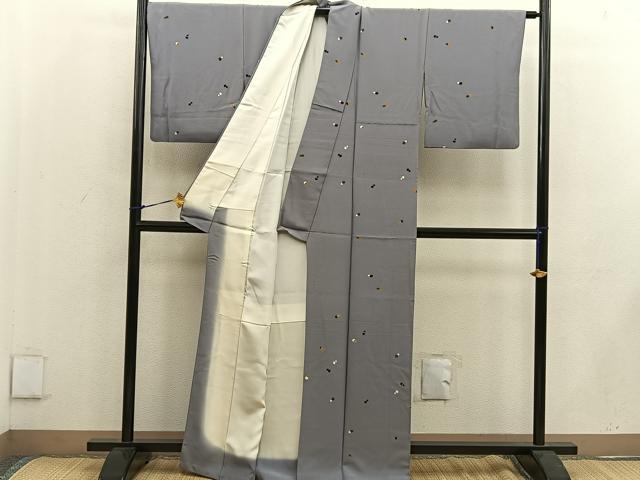 平和屋着物●上質な小紋 刺繍 ひょうたん 金彩 正絹 逸品 BAAW3462mz