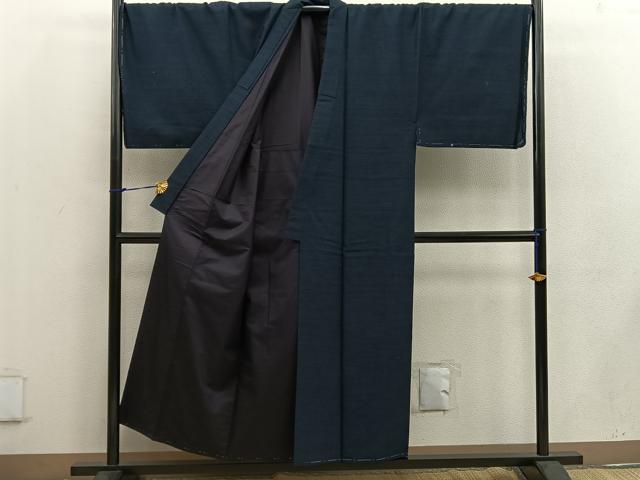 平和屋着物●男性 紬 アンサンブル 百入茶色 正絹 逸品 未使用 BAAW3466mz