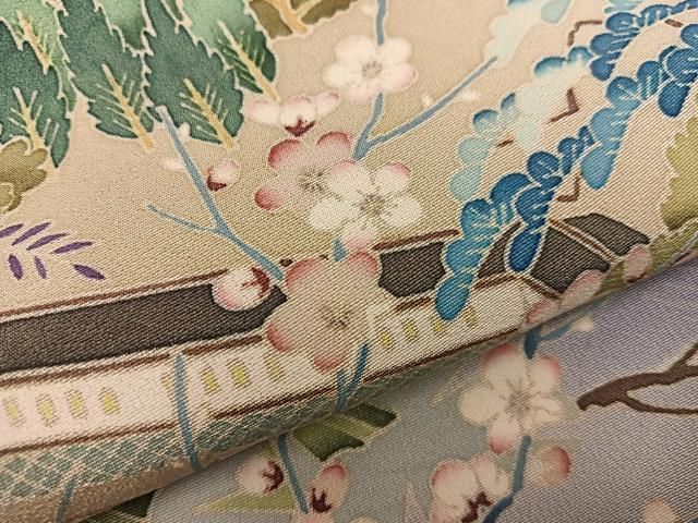 平和屋着物●本加賀友禅作家 小田美知代 色留袖 風景梅花文 暈し染め 正絹 逸品 BAAW3470mz