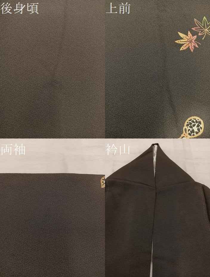 平和屋着物●上質な小紋 ひょうたん楓文 蛍暈し 正絹 逸品 BAAW3474mz