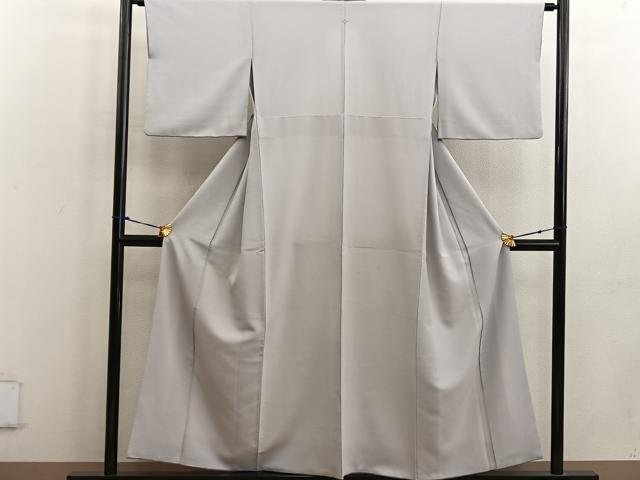平和屋着物●洗える最高級着物 <英>はなぶさ謹製 色無地 背抜き仕立て 練色 BAAW3488mz