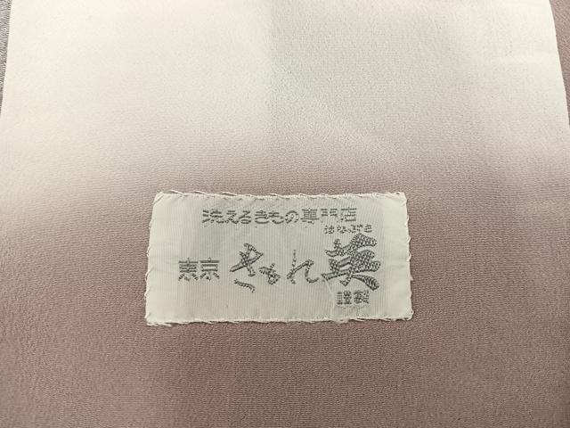 平和屋着物●洗える最高級着物 <英>はなぶさ謹製 色無地 背抜き仕立て 練色 BAAW3488mz