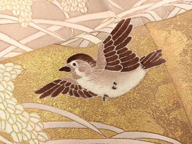 平和屋着物●豪華色留袖 作家物 刺繍 花鳥文 金彩 正絹 逸品 BAAW3498mz