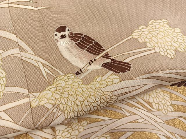 平和屋着物●豪華色留袖 作家物 刺繍 花鳥文 金彩 正絹 逸品 BAAW3498mz