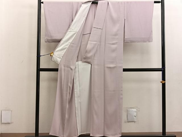 平和屋着物▽色無地 単衣 淡紅藤色 洗える着物 BAAW3535mz