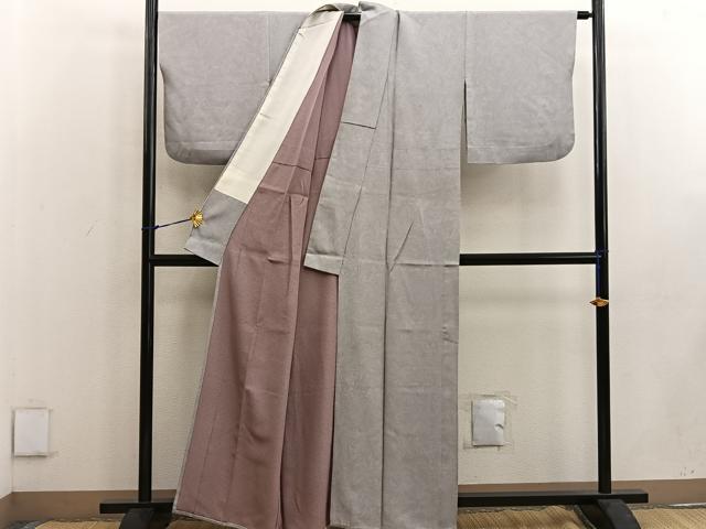 平和屋着物▽上質な小紋 単衣 墨流し文様 正絹 逸品 BAAW3543mz