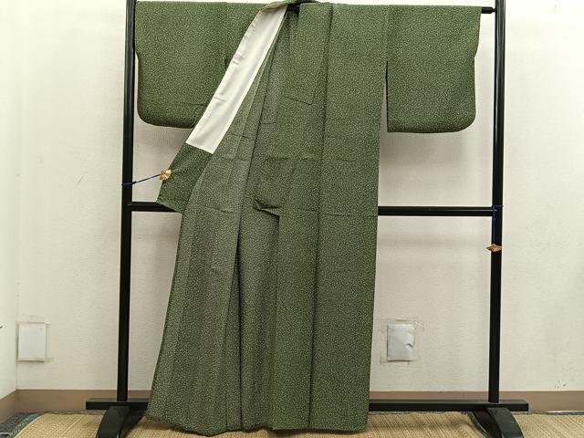 平和屋着物▽江戸小紋 単衣 大小あられ 正絹 逸品 BAAW3561mz