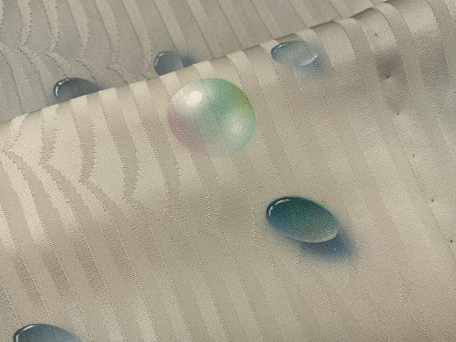 平和屋着物▽訪問着 単衣 手描き 水玉 暈し染め 正絹 逸品 BAAW3562mz
