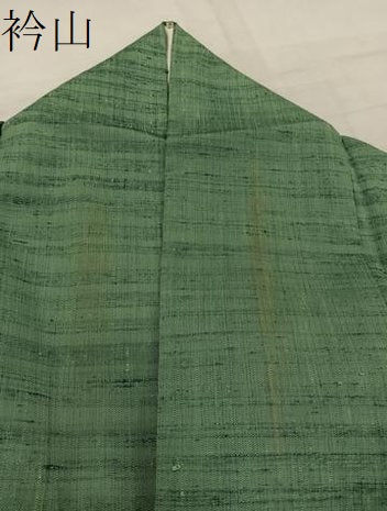 平和屋着物▽上質な色無地 単衣 麹塵色 正絹 逸品 BAAW3563mz
