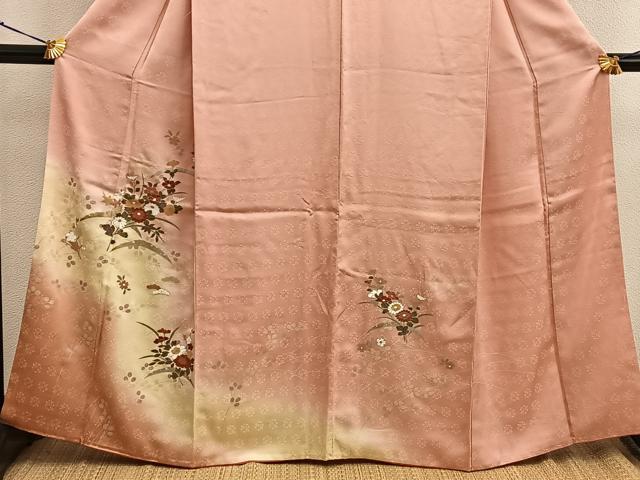 平和屋着物■訪問着 雪芝菊花文 暈し染め 金彩 正絹 逸品 BAAW3570mz