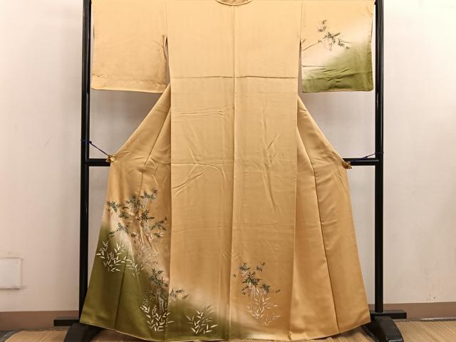 平和屋着物■訪問着 藤 花房 暈し染め 正絹 逸品 BAAW3574mz