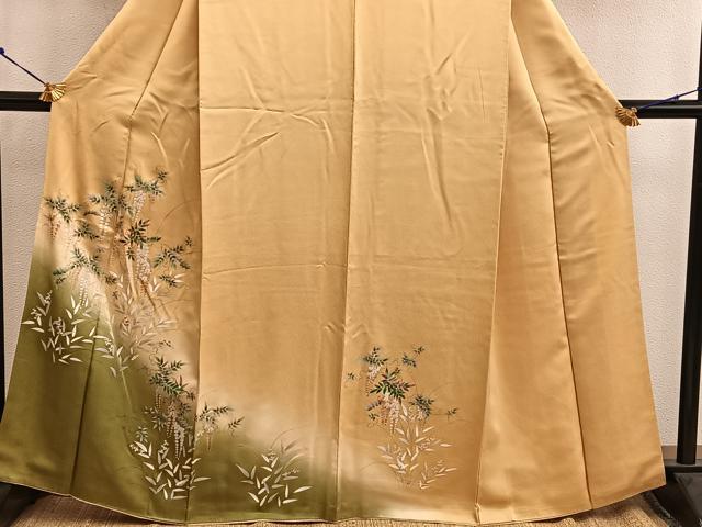 平和屋着物■訪問着 藤 花房 暈し染め 正絹 逸品 BAAW3574mz