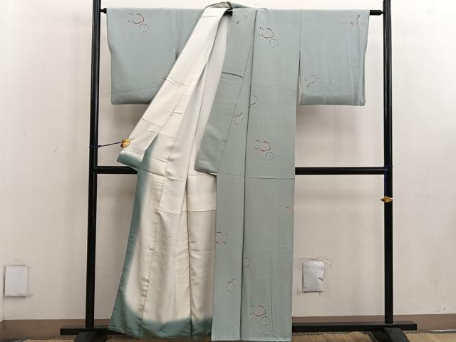 平和屋着物■上質な小紋 草花文 正絹 逸品 BAAW3591mz