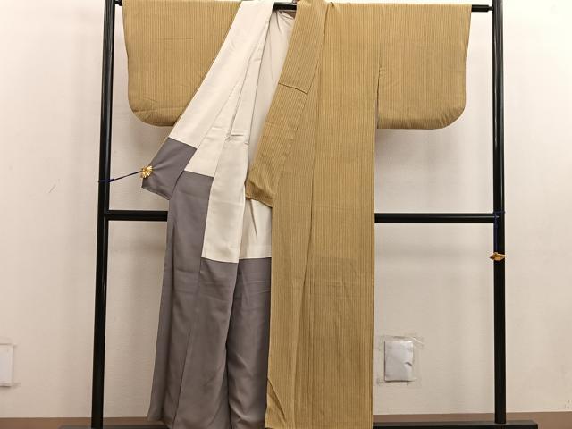 平和屋着物■上質な小紋 縞 正絹 逸品 BAAW3594mz