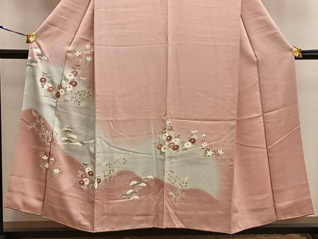 平和屋着物■訪問着 草花文 暈し染め 正絹 逸品 BAAW3600mz