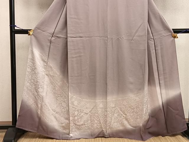 平和屋着物●訪問着 更紗花地紋 暈し染め 正絹 逸品 BAAW3608mz