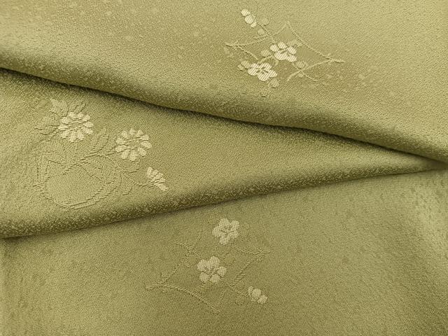 平和屋着物●上質な小紋 草花文 正絹 逸品 未使用 BAAW3613mz
