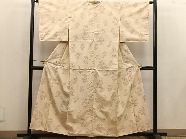 平和屋着物●本場大島紬 草花文 正絹 逸品 BAAW3618mz