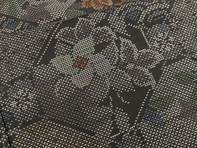 平和屋着物●本場大島紬 7マルキ 蜀江花文 正絹 逸品 未使用 BAAW3640mz