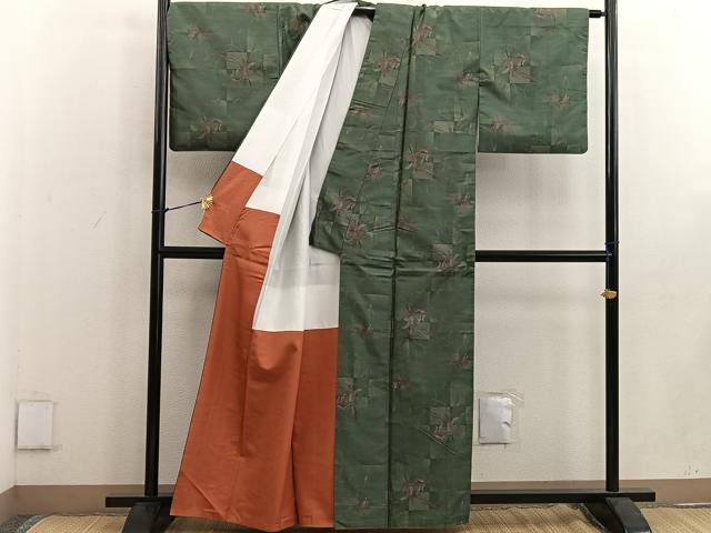 平和屋着物●本場大島紬 草花文 証紙付き 正絹 逸品 BAAW3657mz