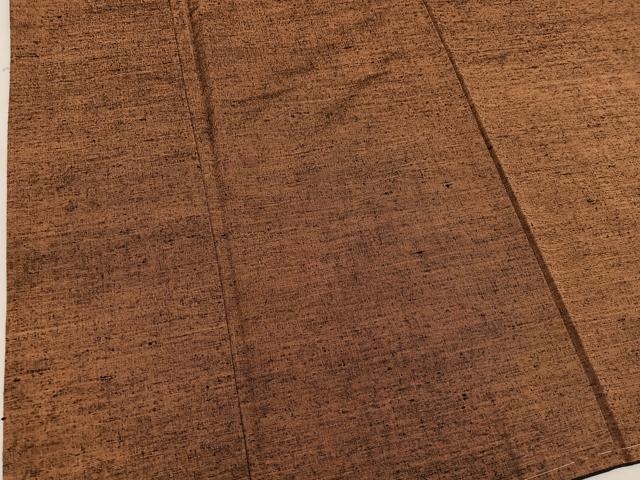 平和屋着物●男性 紬 アンサンブル 灰茶色 正絹 逸品 未使用 BAAW3659mz