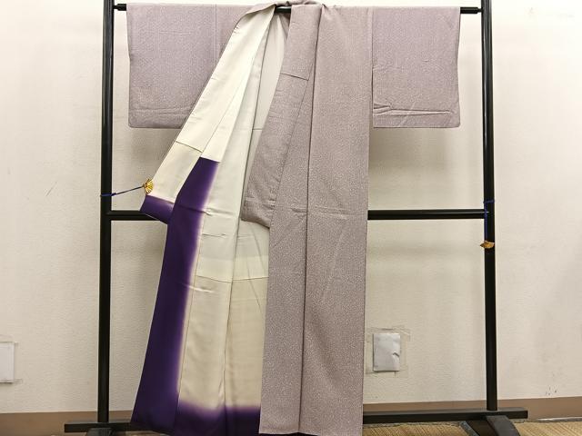 平和屋着物■上質な小紋 たたき染め 正絹 逸品 BAAW3676mz