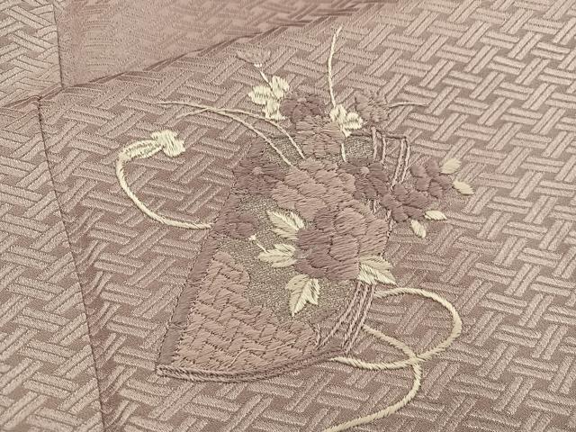 平和屋着物■訪問着 絞り 刺繍 冊子花文 正絹 逸品 BAAW3717mz