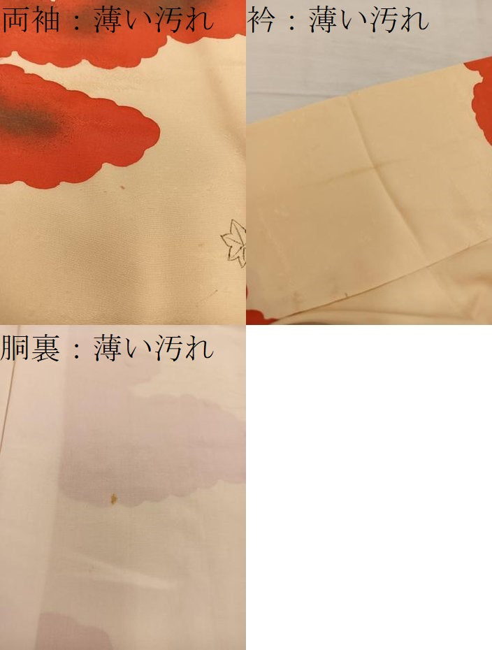 平和屋着物■上質な小紋 雲重ね枝花文 金彩 正絹 逸品 BAAW3781mz