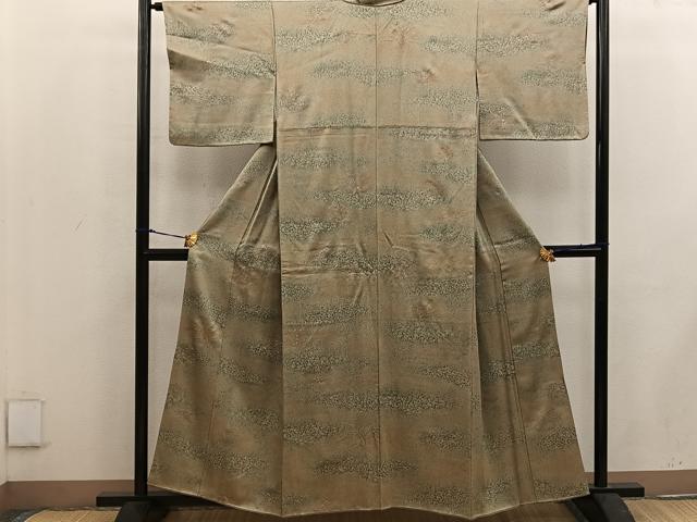 平和屋着物■上質な小紋 草花文 正絹 逸品 BAAW3798mz
