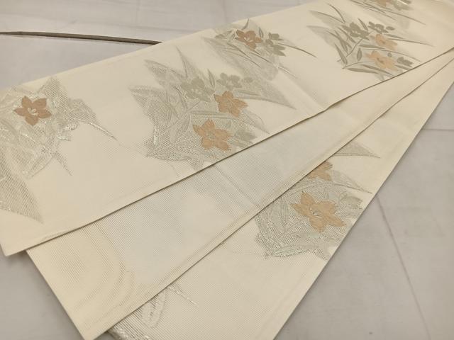 平和屋着物*夏物 六通柄袋帯 風衣 銀糸 正絹 逸品 BAAW3803mz