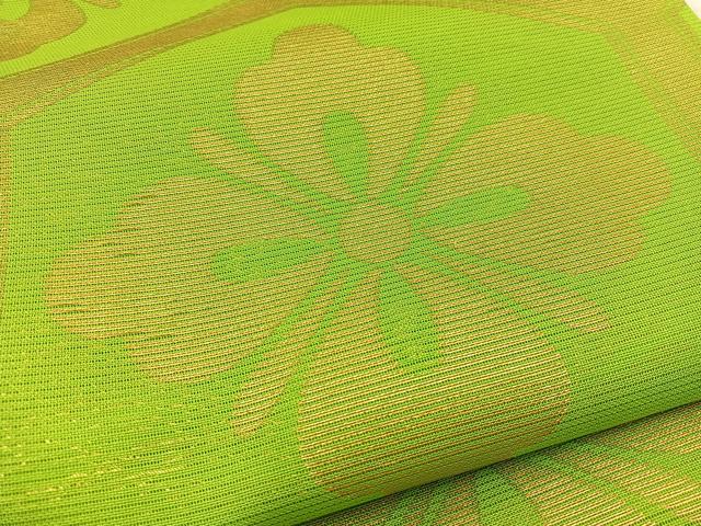 平和屋着物*夏物 六通柄 本袋帯 亀甲花文 金糸 正絹 逸品 BAAW3810mz