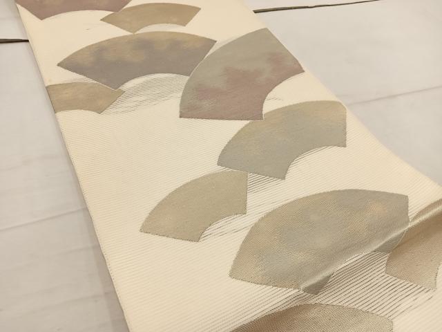 平和屋着物*夏物 六通柄袋帯 地紙重ね文 金糸 正絹 逸品 BAAW3818mz