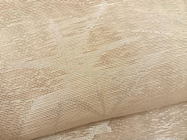 平和屋着物*夏物 六通柄袋帯 楓文 銀糸 正絹 逸品 BAAW3825mz