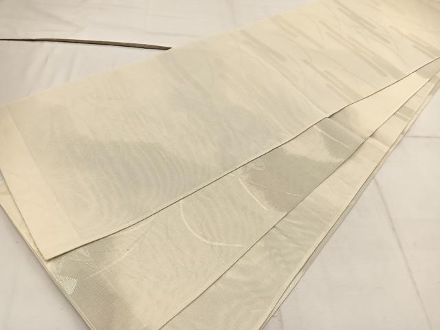 平和屋着物*夏物 両面 六通柄袋帯 草花文 銀糸 正絹 逸品 BAAW3829mz