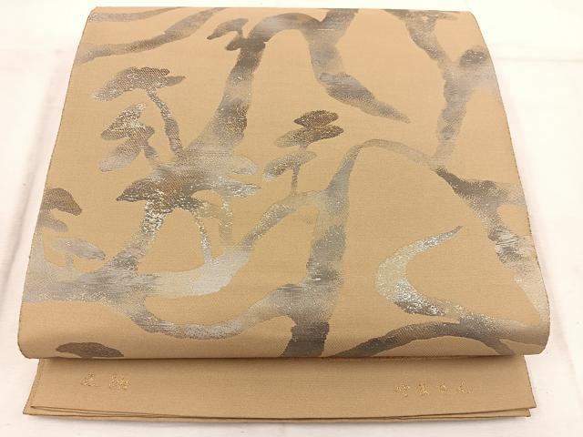 平和屋着物◎六通柄袋帯 やまさん 金銀糸 正絹 逸品 BAAW3873mz