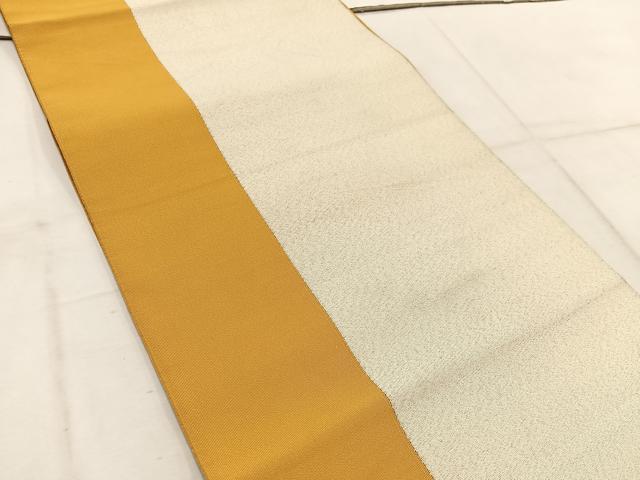 平和屋着物◎八寸名古屋帯 綴れ 縞 銀糸 正絹 逸品 BAAW3879mz
