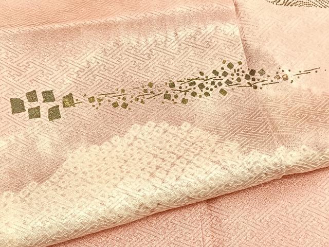 平和屋着物■訪問着 絞り 道長箔散らし文様 暈し染め 金彩 正絹 逸品 BAAW4244hv
