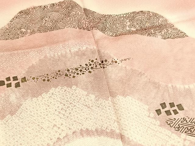 平和屋着物■訪問着 絞り 道長箔散らし文様 暈し染め 金彩 正絹 逸品 BAAW4244hv
