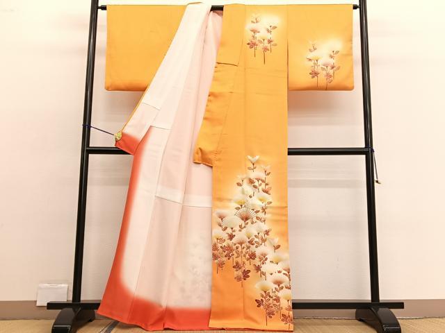 平和屋着物■訪問着 裏菊 暈し染め 金彩 正絹 逸品 BAAW4253hv