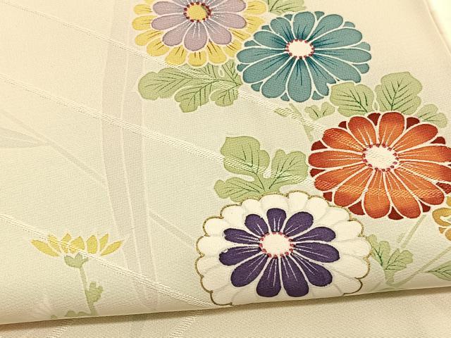 平和屋着物■訪問着 手描き 菊 金彩 正絹 逸品 BAAW4339hv