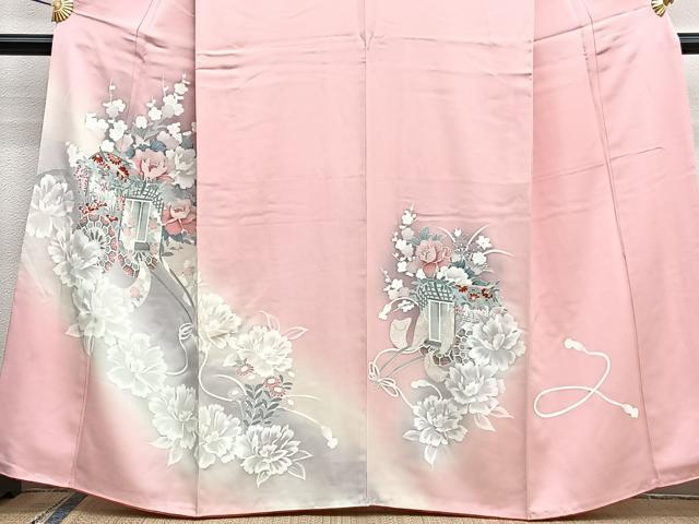 平和屋着物■訪問着 御所車花文 暈し染め 正絹 逸品 BAAW4351hv