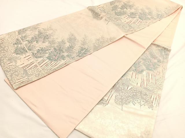 平和屋着物◎六通柄袋帯 唐織 嵯峨野 正絹 逸品 未使用 BAAW4516hv