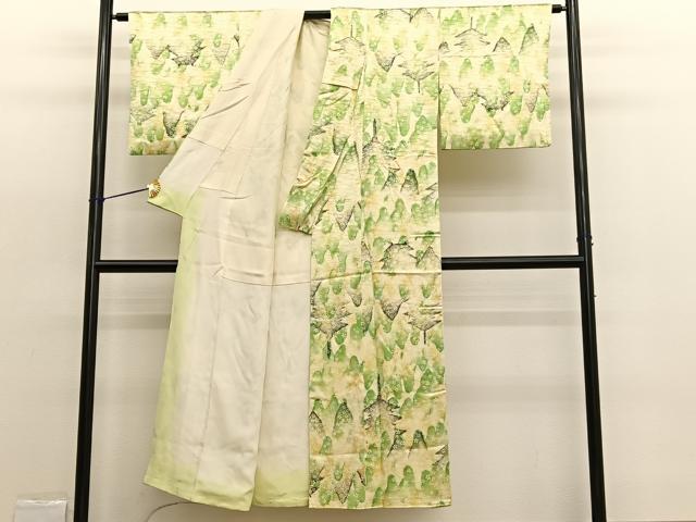 平和屋着物■上質な小紋 風景文 暈し染め 正絹 逸品 BAAW4581hv