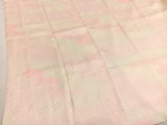 平和屋着物■上質な長襦袢 袷 紗綾形花地紋 暈し染め 正絹 逸品 BAAW4602hv