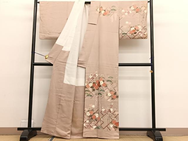 平和屋着物■訪問着 松竹梅花文 金彩 正絹 逸品 BAAW4662hv